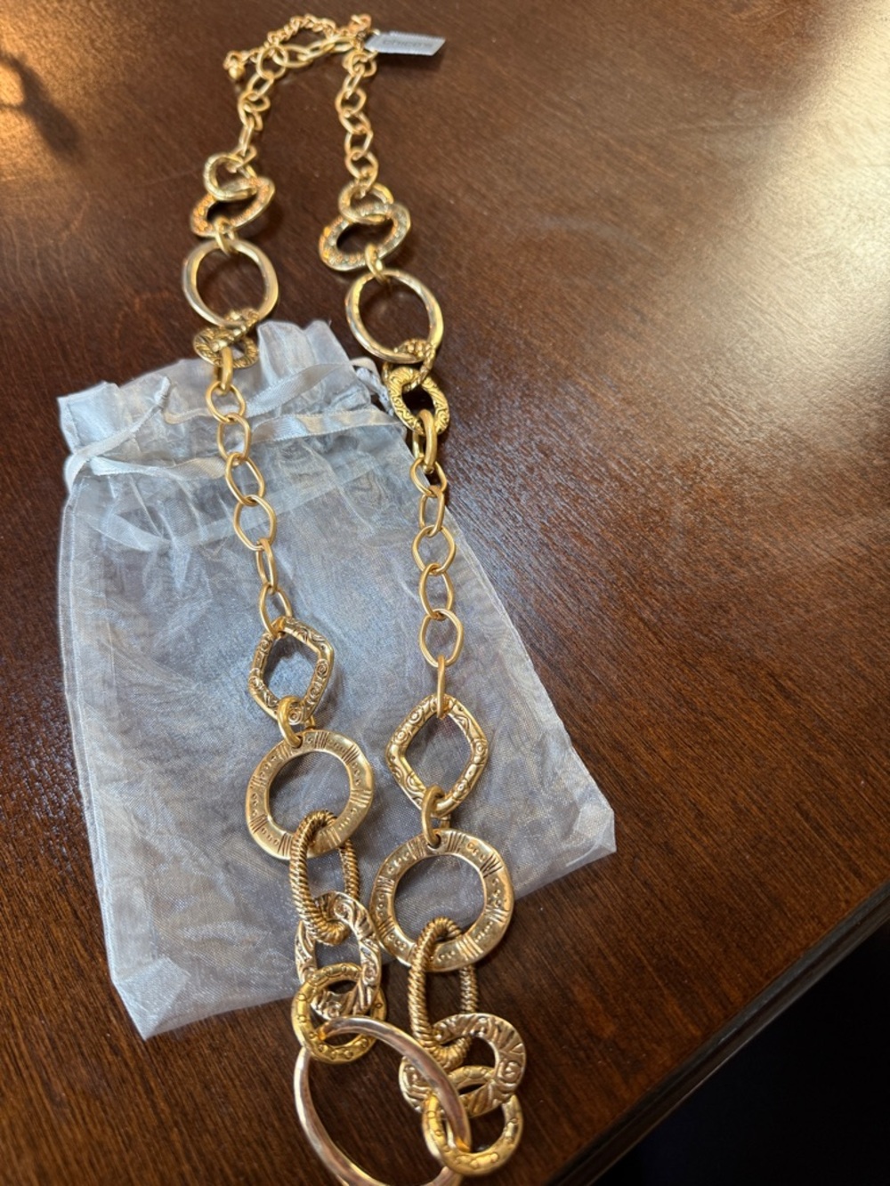 Chico’s Gold Link Statement Necklace - Women Jewelry